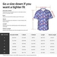 thumbnail image 3 of KLL Men's Hawaiian Shirt Short Sleeve Button Down Beach Shirts-flower Skull cartoon, 3 of 5