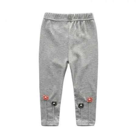 

1-9T New-arrival Fashion Girls Small Flower Embroidered Leggings Children Leggings Pants Baby Kids Clothing