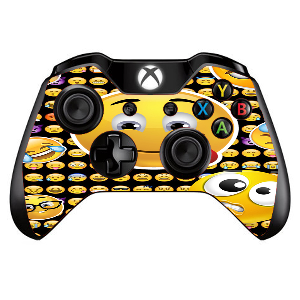 Skins Decals For Xbox One / One S W/GripGuard / Silly Emojis Walmart