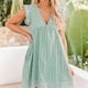 thumbnail image 4 of Falda corta de algodón con cuello en V de verano Vestido de color sólido Mameluco de California para 2022- Vuelo azul 2XL, 4 of 5