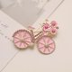 thumbnail image 2 of Brooch Charming Pink Bicicleta con Diseño de Flores para Mujer, 2 of 4