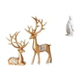 thumbnail image 1 of Pingüino-reno europeo, figura coleccionable, escultura artesanal, adorno decorativo, estatua de animal de resina para inauguración de casa, mesa, dorm, 1 of 8
