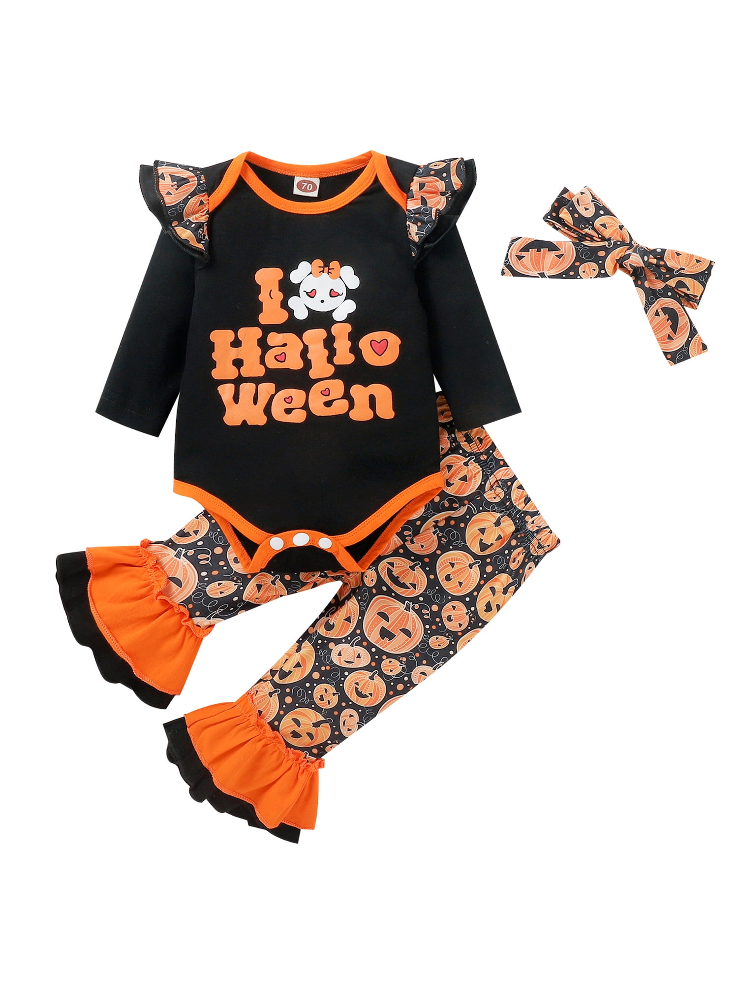 Daddy's Little Pumpkin Glitter Halloween Babygrow Baby Vest