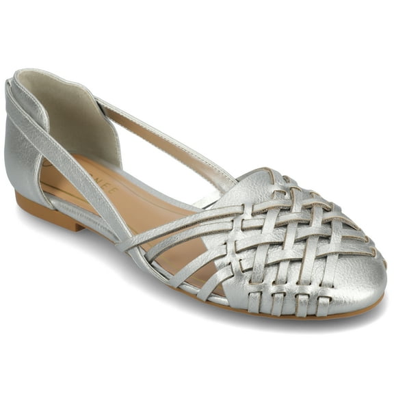 Journee Womens Ekko Slip On Round Toe Flat Sandals, Widths Available