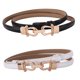 thumbnail image 1 of Cinturón de cuero fino para mujer Cinturón de cuero fino, cinturón de moda, cinturón con hebilla ajustable, 1 of 5