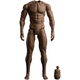 1/12 Scale Male Action Figure,6inch Flexible Muscular Strong Male Action  Figure Body Doll Collection (Black Skin)