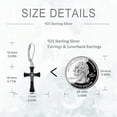 thumbnail image 5 of DOLIOX 925 Sterling Silver Cross Leverback Earrings for Women Jesus Earrings Crucifix Earrings for Men Christian Jewelry Gifts, 5 of 10