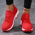 thumbnail image 2 of Rokment Orthopedic Air Cushion Walking Running Shoes for Women Plantar Fasciitis with Arch Support Comfortable Orthotic Slip on Socks Non-Slip Work Nursing Sneakers Red Size 8.5, 2 of 8
