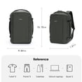 thumbnail image 4 of WANDF Small Travel Backpack for Men,Personal Item Travel Bag 17x10x9 | 20L Carry On Clamshell Backpack with USB Charging Port,14" Laptop Backpack for Work,College,Business(Green-B), 4 of 11
