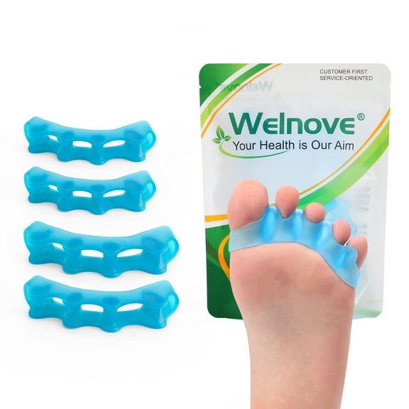 Welnove Toe Separators for Women, Toe Spacers, Toe Straightener for Women Men -Bunion Corrector Toe Stretcher for Hammertoe Yoga Practice,Multi-Size(5 Pair)