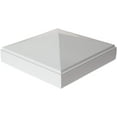 thumbnail image 2 of 4" x 4" Aluminium Pyramid Post Cap for Metal Posts - Pressure Fit - White, 2 of 9