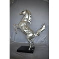thumbnail image 6 of Nifao Modern Textiled Ferrari Horse Silver Finish Bronze Statue – Home Decor Sculpture, 30"L x 11"W x 38"H, 6 of 12