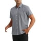 thumbnail image 4 of Camisas de vestir a cuadros INSPIRE CHIC para hombres, de algodón, de manga corta, con botones y bolsillo, camisa de gingham M negra, 4 of 6
