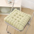 thumbnail image 6 of TUTUnaumb Square Biscuit Shaped Seat Cushion Soft Comfy Chair Pad Tatami Floor Cushion for Yoga Living Room Balcony Office Decorative Cookie Tatami Back Cushion Car Seat Pad 16x16in-Green, 6 of 8
