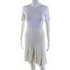 Pre-owned|Nipon Boutique Womens Side Zip Fly Flouncy A-Line Skirt White Size 10P
