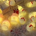 thumbnail image 5 of Gustave 9.8FT Christmas Snowman String Lights 20 LED Fairy Light Battery Operated Xmas Tree Decoration Light for Indoor Outdoor Holiday Ornaments, 5 of 8