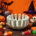thumbnail image 2 of Musbetu Gothic Halloween Skeleton Hands Candy Bowl Stand Lightweight Compact Storage Container Desktop Decor, 2 of 7