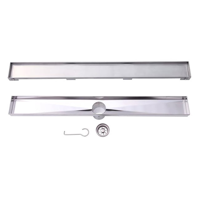 Drain Linéaire en Acier Inoxydable de Conception de Trou Moderne - 36 Po.