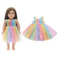 thumbnail image 1 of Doll Dress Colorful Cloth Washable Dress for 18-inch Dress Up Doll Color:Colorful, 1 of 5