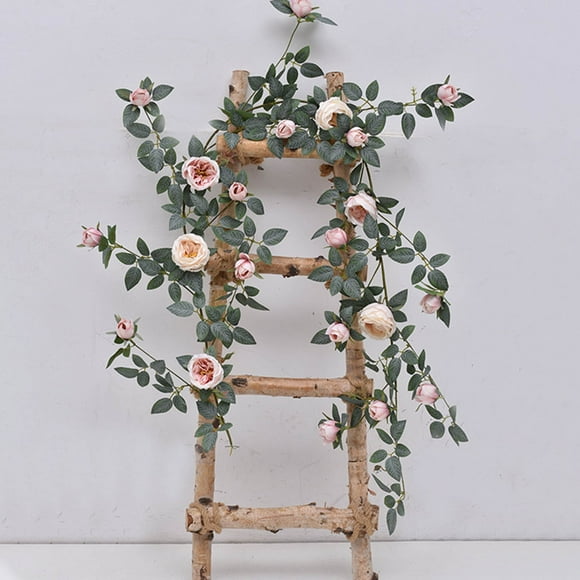 Xihbxyly Tiras de Flores Artificiales, Decoración Colgante de Pared Realista, Diseño Versátil de Cubierta de Ratán, Estética de Planta Verde Ajustable, Uso En Interiores de Oficina En Casa, Ambiente