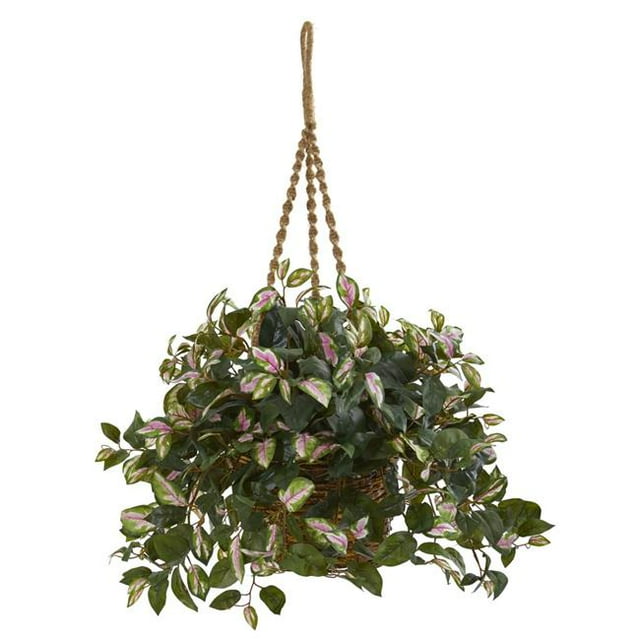 Nearly Natural 6490 Hoya Artificial Plant Hanging Basket