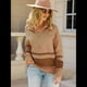 thumbnail image 4 of Suéter de Punto para Mujer, Suéter Extragrande con Media Cremallera y Larga, Sudadera con Capucha y Cremallera de un Cuarto, Otoño Caqui L, 4 of 10