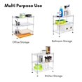 thumbnail image 2 of Internets Best 3-Tier Mini Wire Utility Shelving - Chrome - Shelf - Adjustable Rack Unit - Kitchen Bathroom Pantry Laundry Storage - Under The Sink Organization - Organize Your Cabinets - SP, 2 of 6
