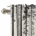 thumbnail image 4 of Abstract Curtain Valances Set Bear Family Forest Trees Natural Scenery Silhouette Kitchen Curtains 24&nbsp;inch Length Rod Pocket Valance and Tiers 3 Piece Set Small Bedroom Bathroom Laundry Decor, 4 of 9