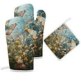 thumbnail image 6 of Watercolor Butterfly Oven And Pot Holders Sets, Heat Resistant Pads Kitchen Decor for Cooking Baking BBQ Grilling, Christmas Kitchen Gifts, 6 of 6