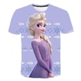thumbnail image 2 of NOVEDAD DE VERANO 2023, camisetas de Frozen 2 para niñas, camiseta de cuello redondo para niñas de 1 a 14 años, camisetas informales de manga corta de princesa Elsa Tee3T Gao Jinjia LED, 2 of 2