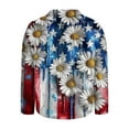 thumbnail image 4 of SELONE 4th of July Oversized Button down Shirts for Women Tops Collared Long Sleeve Wear Patriotic Graphic Clothes, 4 of 5