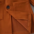 thumbnail image 5 of MexChoioe Big Kids Button Up Hooded Outerwear Wool Blend Mid Length Coat Fall Winter Fashion Everyday Cold Weather Coat for Boys and Girls, 5 of 7