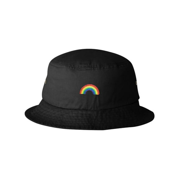 Adult Rainbow Embroidered Bucket Cap Dad Hat