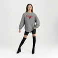 thumbnail image 3 of Women's Gameday Couture Gray Marist Red Foxes Oversized Pure Motion Corded Sweatshirt, 3 of 7