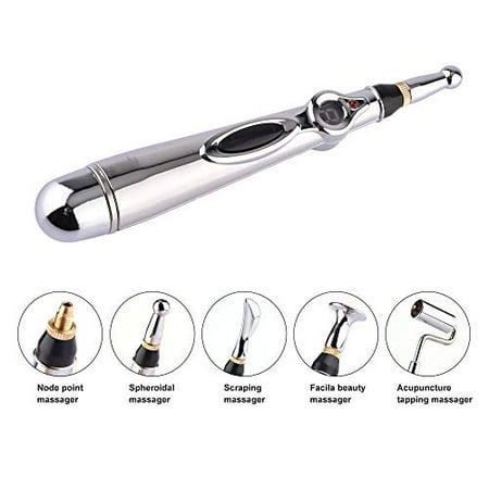 5 Heads Electronic Acupuncture Meridian Pen Electric Meridians Laser Therapy Massage Pen Energy Pen Relief Pain Tools 9 Modes