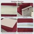 thumbnail image 7 of Kimunuk 14 Piece Outdoor Furniture Replacement Cushions, Fits 6-Seat Sectional Rattan Conversation Set, 4" Patio Water-Resistant Replacement Sofa Cushions, Liner&Cover, Burgundy, 7 of 7