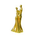 thumbnail image 1 of Escultura de resina para pareja, adorno para abrazarse, aniversarios románticos nórdicos oro 85x67x18cm, 1 of 9