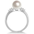 thumbnail image 2 of Freshwater Cultured Pearl and Diamond Accented Ring 14K W. Gold (7-8mm), 2 of 5