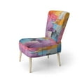 thumbnail image 3 of Designart "composition Explorations I" Purple Abstract Upholstered Accent Chair - Modern Arm Chair For Living Room, 3 of 7