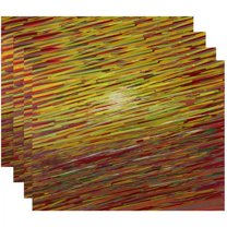 Simply Daisy 18" x 14" Polyester Decorative Placemats, Set of 4