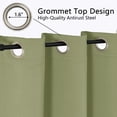 thumbnail image 6 of OVZME Kalme 2 Panels Sage Green Grommet Blackout Curtains 84 inch Length, Thermal Insulated Room Darkening Curtain Drapes for Living Room Bedroom, Each W40 x L84 inch, Sage Green, 6 of 9