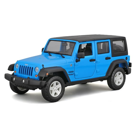 2015 Jeep Wrangler Unlimited, Blue - Maisto 38268BU - 1/24 Scale Diecast Model Car