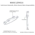 thumbnail image 5 of Rosec Jewels Lab Grown Diamond Wedding Anniversary Ring - EF-VS Quality - Diamond Leaf Ring - Ready to Gift for Special Occasions, 10K White Gold, US 6.50, 5 of 8