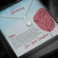 thumbnail image 3 of Happy Birthday Mom · Watercolor Line Art Rose · Gift From Daughter · Alluring Beauty Necklace, Necklace With Meaningful Message Card Inside, 3 of 8