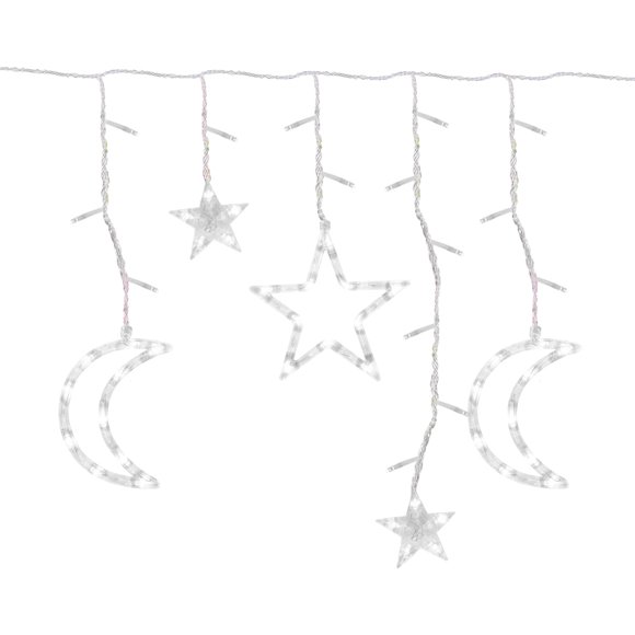 Cortina Navideña Decorativa Importadora La Merced Luz LED Blanca Fría 168 Focos 2.6 m