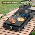 thumbnail image 2 of Estufa de camping OGERY plegable de 2 quemadores con plancha y bolsa, 2 of 9