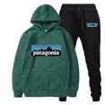 thumbnail image 3 of Printed Bata Mountains Men's Sweatshirt Set Plush Hooded Sweatshirt Plush Daily Leisure Sports Jogging Set, 3 of 5