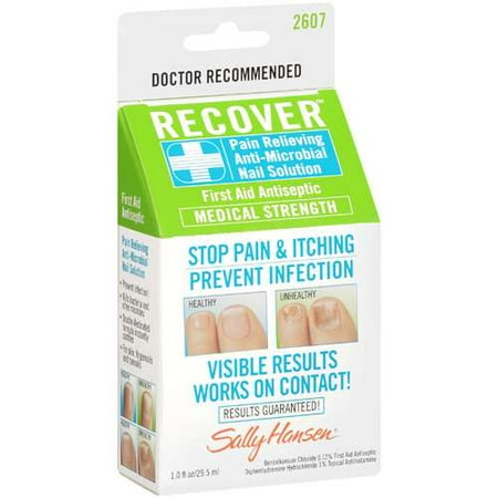 Sally Hansen: Pain Relieving Anti-Microbial Nail Solution Medical Strength Recover First Aid Antiseptic, 1 fl oz