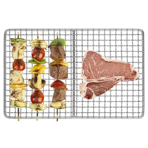 Parrilla Placa de parrilla de titanio Parrilla de barbacoa ultraligera Malla de alambre para barbaco Tomshoo Parrilla