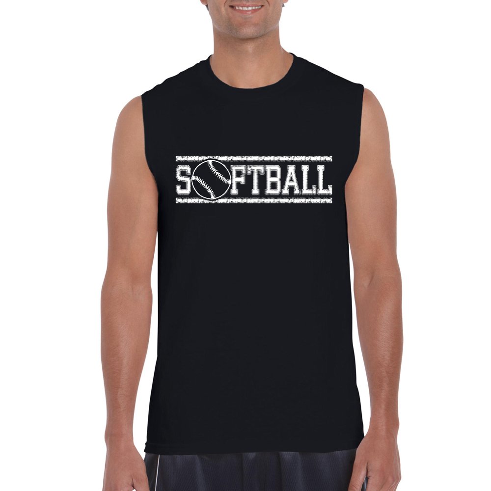 IWPF Mens Softball with Ball Ultra Cotton Sleeveless TShirt